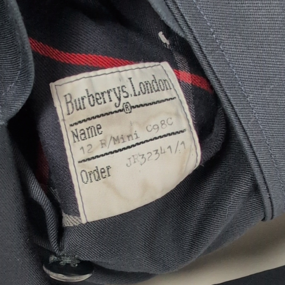 Vintage Burberrys London Belted Trench Coat with White And Red Accents - Picture 4 of 11